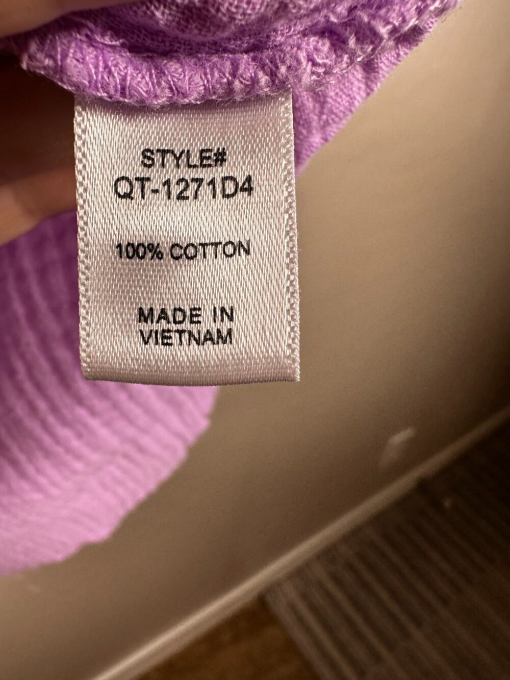 Zenana Lavender Double Gauze Button Down Shirt 100% Cotton Oversized Large - Picture 7 of 11
